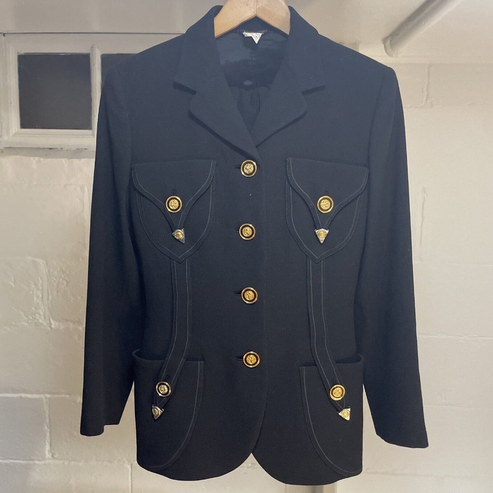 Gianni Versace Vintage Western Woman’s 2 Piece Suit RARE 40 Wool